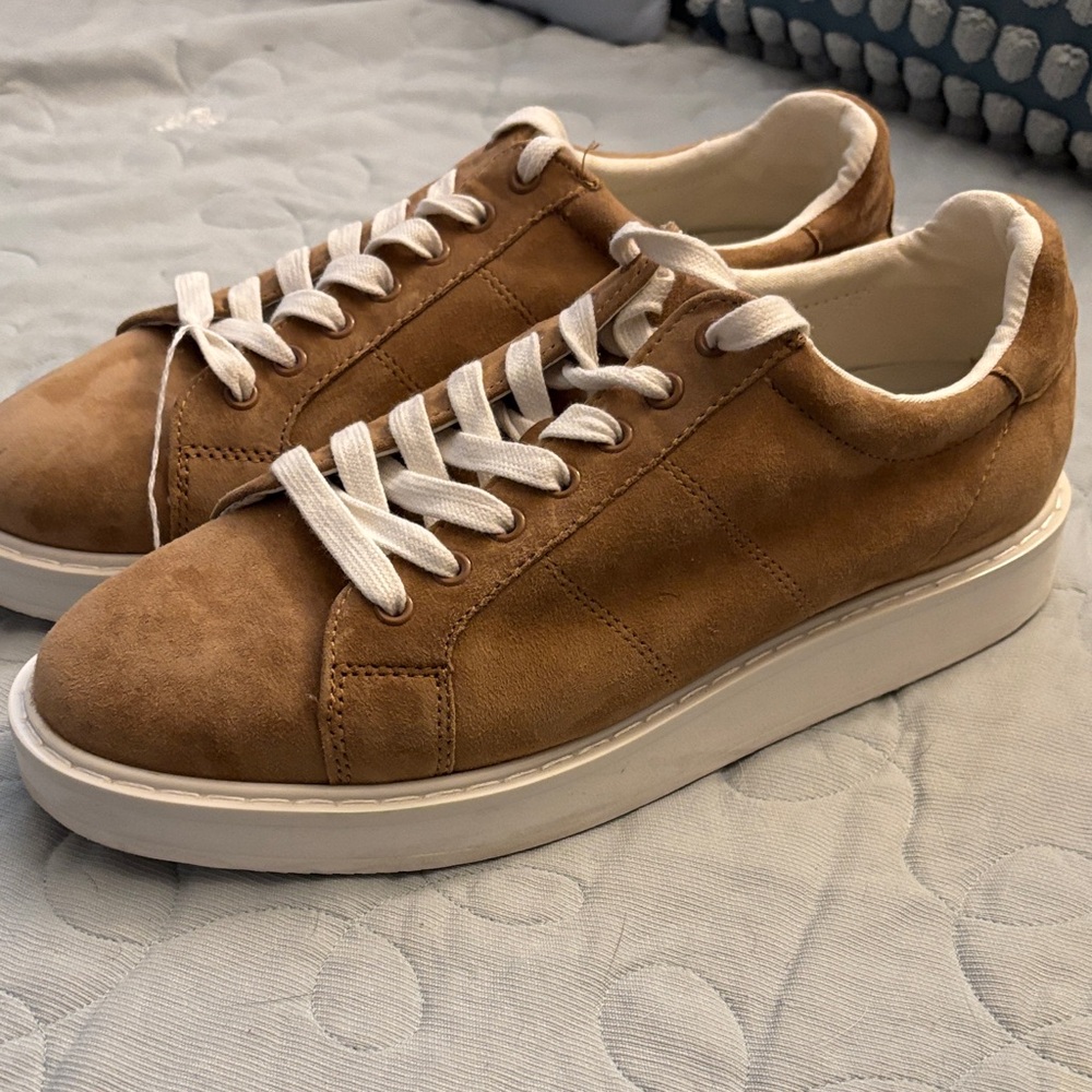 Ralph Lauren Tan Suede Sneakers
